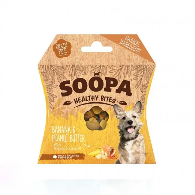 Soopa Bites s BANÁNEM A ARAŠÍDOVÝM MÁSLEM